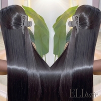 Pelucas de Cabello Humano Brasileño Virgen, Completas y sin Pegamento, con Frente de Encaje Transparente HD, Pelucas de Cabello Humano Natural para Mujeres Negras