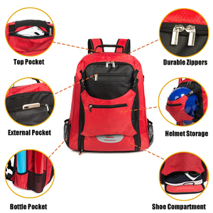 Các Nhà Sản Xuất Tùy Chỉnh Không Thấm Nước Màu Đỏ Bóng Chày Softball Ba Lô Cho Thanh Thiếu Niên Và Người Lớn Với Giày Ngăn & Hàng Rào Hoo Bat Túi - Product Image 5