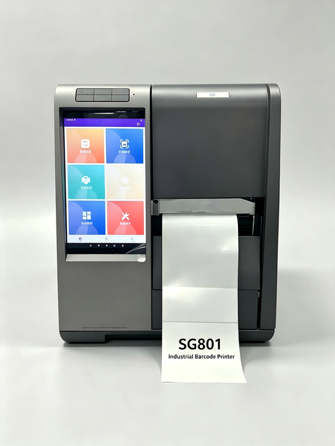 SG801 8-Inch Touch Screen Android Barcode Printer with 300DPI Resolution for Logistics & 3D Equipment Inventory in Stock