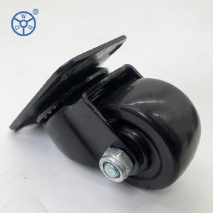 Rueda de Polipropileno Negra WBD de 2 Pulgadas, Rueda Giratoria de Perfil Bajo y Alta Resistencia para Refrigeración con Barra Trasera y Barra Inferior - Product Image 5