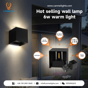 Đèn tường ngoài trời hiện đại chống nước màu đen trắng hình vuông đèn <span class=keywords><strong>LED</strong></span> độ sáng cao/Đèn tường/Đèn tường ngoài trời - Product Image 5