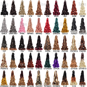 Extensions de Cheveux Synthétiques Ondulés Doux Bouclés Style Espagnol, Type Mèche Française pour <span class=keywords><strong>Tresses</strong></span> Africaines – Vente en Gros - Product Image 5