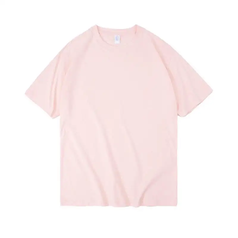 Camiseta de algodão bordada personalizada, 260gsm, camiseta masculina unissex de algodão com estampa personalizada, tamanho grande