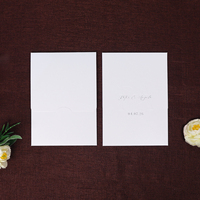 Ensemble d'invitations de mariage élégantes et minimalistes en papier blanc avec estampage à chaud, suite d'invitations de mariage avec cartes RSVP et cartes de vœux