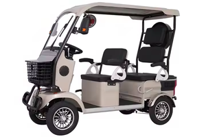 Voiturette de golf Holladay 800W 60V à <span class=keywords><strong>4</strong></span> roues, scooter électrique longue portée avec toit et espace de chargement, quadricycle à <span class=keywords><strong>4</strong></span> roues pour le shopping - Product Image 5