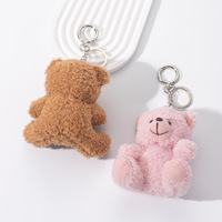 Mignon mini peluche ours en peluche dessin animé lapin lapin porte-clés doux jouets en peluche pendentif porte-clés pour sac à dos décor vacances coffret cadeau