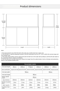 Fabrieksgroothandel rechthoekig groot <span class=keywords><strong>aquarium</strong></span> voor thuis, ultra helder wit glas, viskweektank voor de woonkamer, te koop - Product Image 6