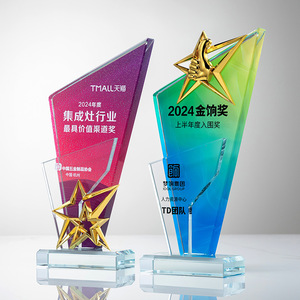 Crystal <b>Trophy</b> Laser <b>Engraved</b> Digital Printing Durable Conference Award Gift - Product Image 5