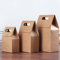 Boîte d'emballage personnalisée autoportante pour gâteaux, pains et pâtisseries, en papier recyclé de qualité alimentaire avec fenêtre de visualisation intégrée