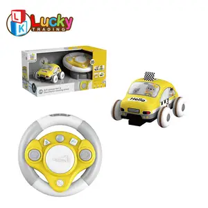 Infrared Remote Control Car Rc Taxi Sponge Cloth Body Puzzle Voice Steering Wheel Controller