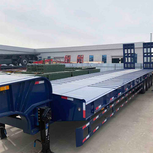 Semi-<span class=keywords><strong>remorque</strong></span> surbaissée robuste et durable de 120 tonnes pour le transport de marchandises - Product Image 1