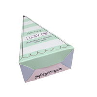 Emballage de sel de bain, impression personnalisée, emballage pliable pour aliments et bonbons, boîte en carton triangulaire pyramidale