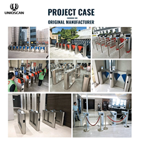 Tourniquet de sécurité pour métro UNIQSCAN avec mécanisme de commande à distance, barrière pivotante rapide pour piétons, tourniquet trépied pour salle de sport