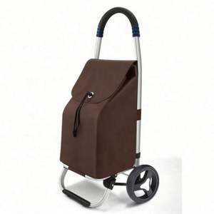 Carrito de Compras Plegable de Aleación de Aluminio, Reutilizable, con Bolsa Impermeable de Oxford 600D para Comestibles - Product Image 4