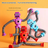 Juguete Telescópico Robot Sucker, Tubo Elástico que Cambia de Forma, Luminoso, Divertido, Antiestrés, Regalo
