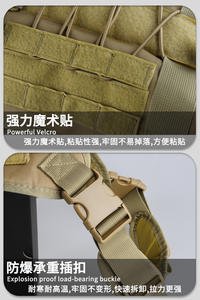 Kustom grosir tugas berat tidak ada tarik dapat disesuaikan nilon anjing latihan tempur taktis <span class=keywords><strong>Harness</strong></span> dengan pegangan pelatihan anjing <span class=keywords><strong>harness</strong></span> set - Product Image 5