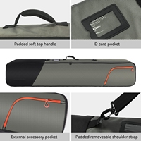 Sac de snowboard renforcé à double rembourrage, sac de ski premium 1680D imperméable, sac de voyage protecteur pour planches et bottes