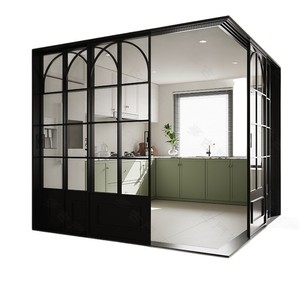 Système ouvert : <span class=keywords><strong>porte</strong></span> coulissante de cuisine, balcon à trois liens de connexion, salon, cloison suspendue, vitre d'angle - Product Image 5