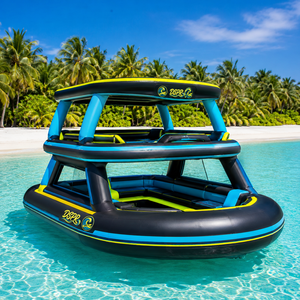 Isola Galleggiante Gonfiabile OEM per Parco Acquatico, Bar, Castello, Molo con Pavimento in PVC Drop Stitch per Yacht, <span class=keywords><strong>Marina</strong></span>, Uso Esterno, Lago e Spiaggia - Product Image 4
