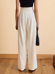 Chic Women's Pants High-waist Wide-leg <strong>Trousers</strong> 2025 Y2K Pants Boyfriend Style Office <strong>Lady</strong> Casual Straight <strong>Baggy</strong> Wide Leg Pants - Product Image 3