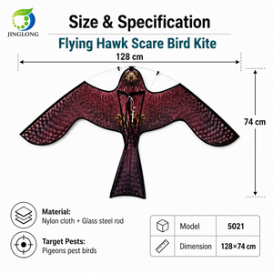 <span class=keywords><strong>Cerf</strong></span>-<span class=keywords><strong>volant</strong></span> répulsif <span class=keywords><strong>anti</strong></span>-<span class=keywords><strong>oiseaux</strong></span>, résistant aux intempéries, écologique, en forme de faucon simulé, pour extérieur, ferme et verger - Product Image 1