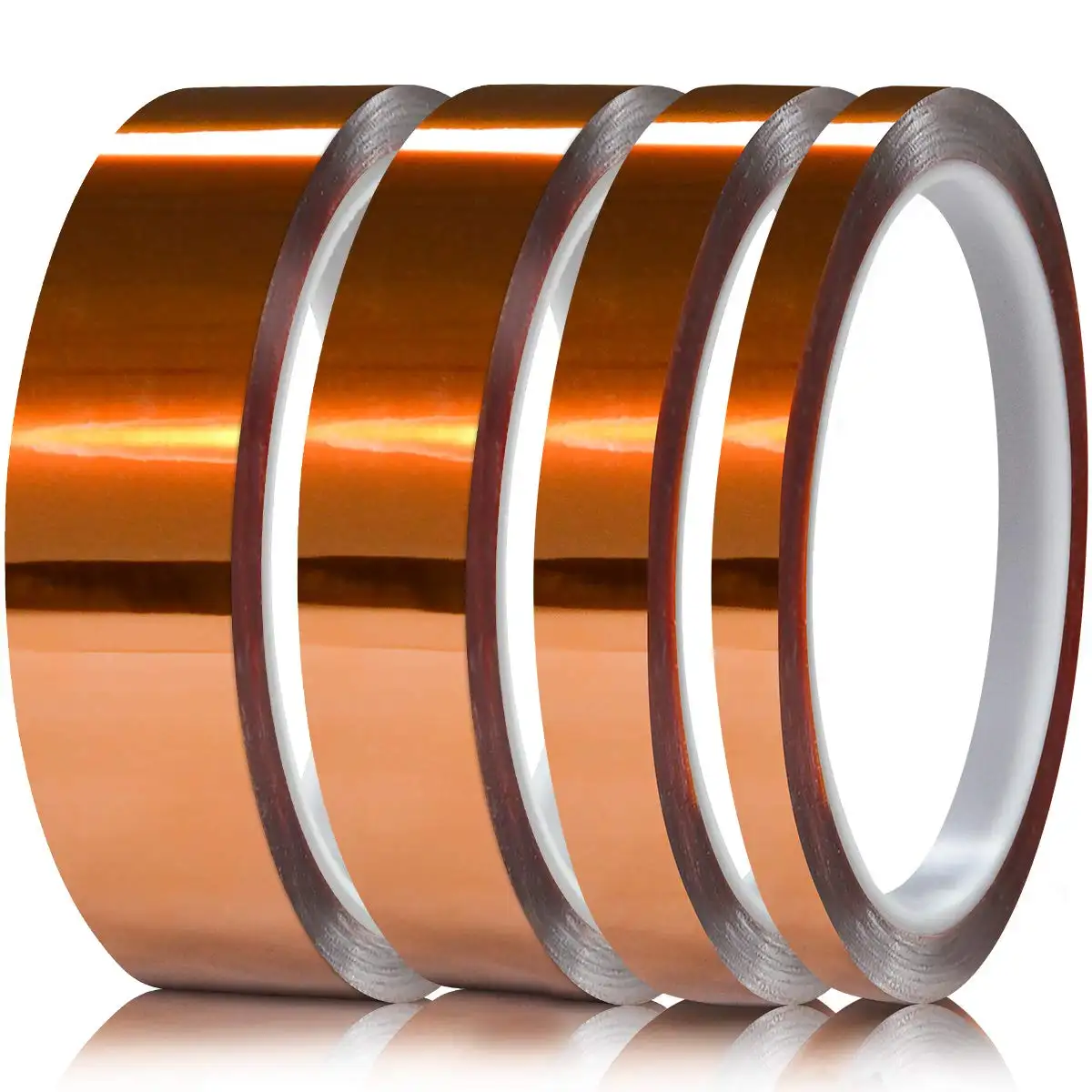 Vendita calda Super adesivo su misura per dito d'oro rotoli di tronchi nastri autoadesivi nastro in Polyimide