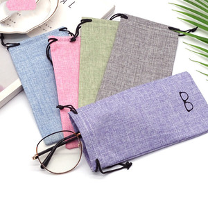 Đầy màu sắc tay áo túi bụi mềm điện thoại di động sợi nhỏ Kính mát lưu trữ vải di động Eyewear <span class=keywords><strong>container</strong></span> với biểu tượng tùy chỉnh - Product Image 3