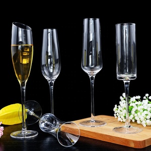 Populaire Offre Spéciale Main Effacer Transparent Slanted Conception Slim Souches Célébré La <span class=keywords><strong>Victoire</strong></span> des Verres De <span class=keywords><strong>Champagne</strong></span> Flûtes - Product Image 3
