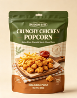 Sachet d'emballage personnalisé imprimé numériquement, refermable, anti-humidité, en PET/VMPET/PE, pour poulet frit surgelé