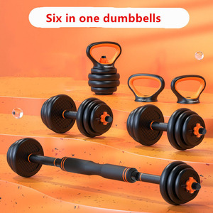 Haltères bouclées en feutre, revêtues de caoutchouc, réglables, pour la maison, poids pour hommes - Product Image 3