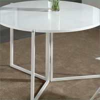 Table basse ronde en bois intelligente et luxueuse, pliable et portable, table à manger blanche intelligente