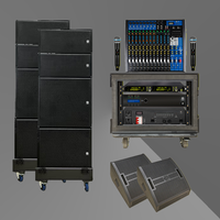 Système de haut-parleurs Line Array passifs étanches d'extérieur LS3 KSL(4+4+2) Mono 580W/700W avec 8 impédances, garantie de 3 ans, boîtier en bois