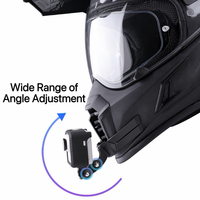 Nouveau support de fixation flexible et mince pour menton, avec adhésif incurvé 3M renforcé, pour GoPro, casque de moto intégral, enregistrement POV