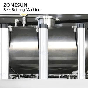 Máquina Llenadora y Tapadora de Botellas de Vidrio Semiautomática de Acero Inoxidable ZONESUN ZS-CFC5 de 6 Cabezales, Llenado Isóbarico al Vacío para Cerveza - Product Image 5