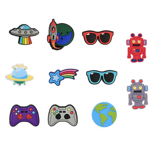 <span class=keywords><strong>Alien</strong></span> Soft PVC Astronaute Cartoon Chaussures Charm New Wholesale Bag Jewelry Spaceship Sandals Accessories - Product Image 1