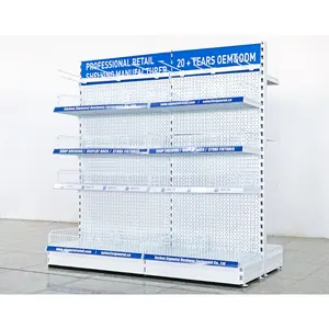 XGMT Lozier Shelving American Style Retail Shopping Rack Supermarket Gondola Shelving System For Convenience Store