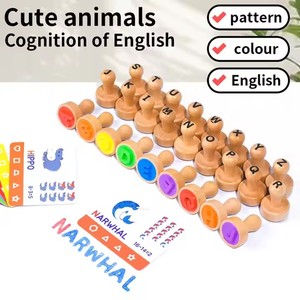 ของเล่นเสริมพัฒนาการทางคณิตศาสตร์สำหรับเด็กชายและเด็กหญิง - ตราประทับแบบลูกกลิ้งสำหรับฝึกการบวก ลบ การคำนวณ ทำจากไม้ - Product Image 2