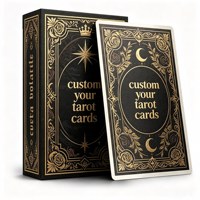 Boîte de rangement personnalisée en papier pour cartes de tarot avec impression dorée et emballage cadeau, fabriquée en Chine, vente en gros