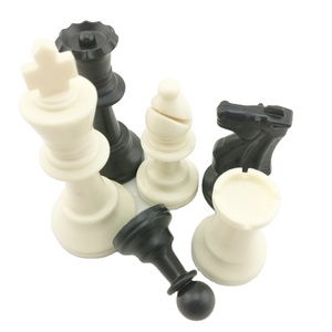 Torneo di plastica Standard di scacchi Set re altezza 3.75 "e scacchiera in vinile 20" X 20 "con 2-1/4" quadrati - Product Image 2