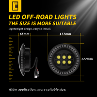 Nouveau phare de conduite bicolore blanc et jaune, fonction RGB, universel pour voiture, rond, 6 lumières, 36V 17W 834LM