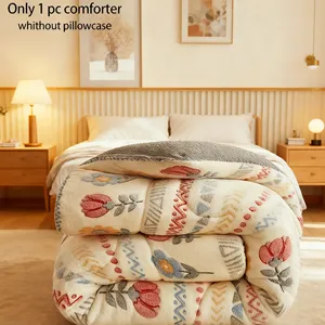 <span class=keywords><strong>Couette</strong></span> Moderne en Flanelle de Lait à Motif Floral, Douce <span class=keywords><strong>et</strong></span> <span class=keywords><strong>Chaude</strong></span> pour l'Hiver, Vente en Gros Usine, Utilisation Maison <span class=keywords><strong>et</strong></span> Hôtel, Lavable en Machine - Product Image 2
