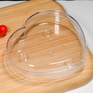 Boîte à gâteau en plastique en forme de cœur à surface lisse, emballage transparent de qualité alimentaire pour chocolat, dessert, cadeau de la Saint-Valentin - Product Image 3