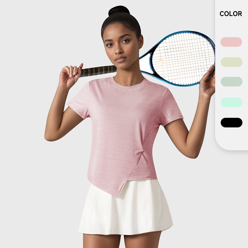 Factory Outlet Women's Sports Short-sleeve T-shirt Quick-dry Outdoor Running Yoga Dance Fitness Wear Breathable