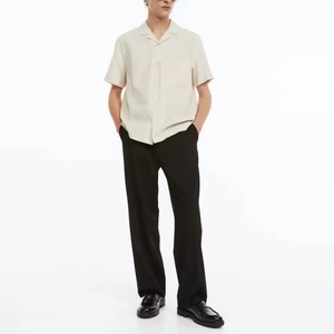 High Quality Plain Pure <b>Linen</b> or Cotton Casual Breathable Spring Shirts for Men Customize Design Turn Down Neck Full Sleeve - Product Image 5