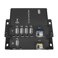 4 Port USB 2.0. 1.0 10KM LC Fiber optik dönüştürücü verici alıcı