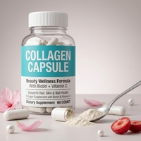 Complément de capsules de collagène pour l'éclat de la peau avec complexe multi-beauté pour femmes (cheveux, ongles, articulations) 60 capsules 30g OEM ODM