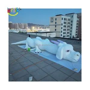 Giant Inflatable Animal Model Mythical Creatures White Inflatable Goat