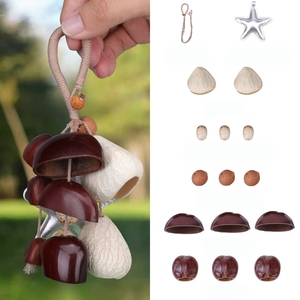 Wholesale Ethnic Handicraft Natural Dried Fruit Shell Hanging Decor DIY Car Mirror Pendant <b>Wind</b> <b>Chime</b> - Product Image 4