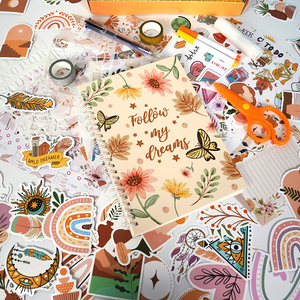 Ensemble de papeterie de haute qualité pour enfants, journal de <span class=keywords><strong>dessin</strong></span> DIY, scrapbooking, avec autocollants, ciseaux, pour filles, <span class=keywords><strong>cadeau</strong></span> d'<span class=keywords><strong>anniversaire</strong></span> créatif - Product Image 4