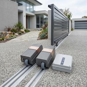 Chisung CSSGOR-01 Opérateur de portail automatique intelligent et moderne pour villas, 500 kg, à simple battant, en alliage d'aluminium, type roue, à roulement au sol - Product Image 3